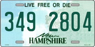 NH license plate 3492804