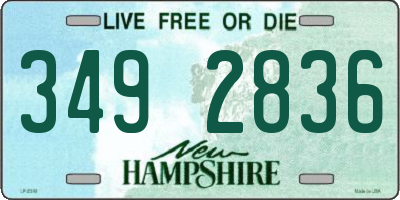 NH license plate 3492836