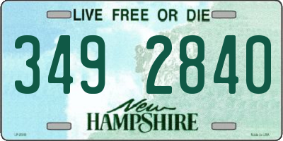 NH license plate 3492840