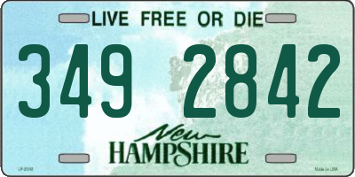 NH license plate 3492842