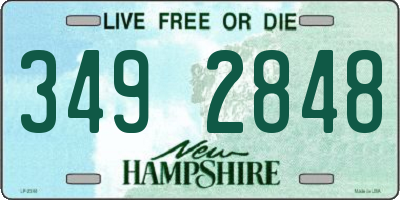 NH license plate 3492848