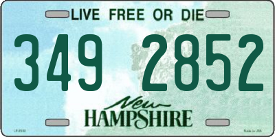 NH license plate 3492852