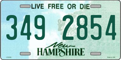 NH license plate 3492854