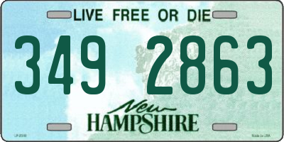 NH license plate 3492863