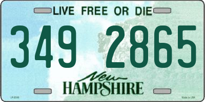 NH license plate 3492865