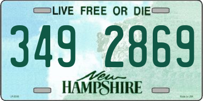 NH license plate 3492869