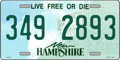 NH license plate 3492893