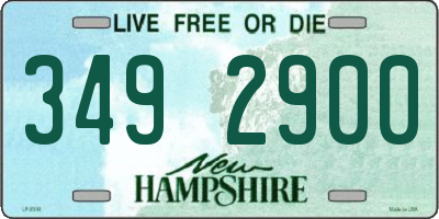 NH license plate 3492900