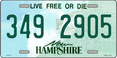 NH license plate 3492905