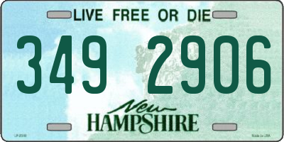 NH license plate 3492906