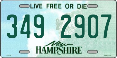 NH license plate 3492907