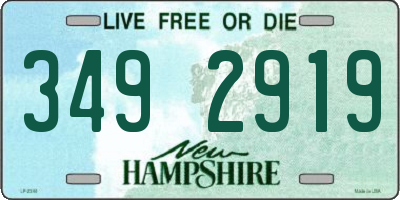 NH license plate 3492919
