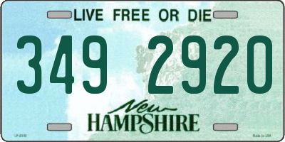 NH license plate 3492920