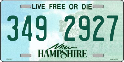 NH license plate 3492927