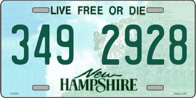 NH license plate 3492928