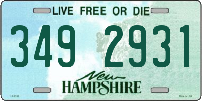 NH license plate 3492931