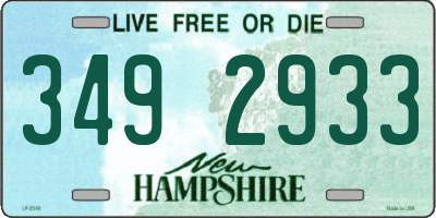 NH license plate 3492933