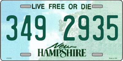 NH license plate 3492935