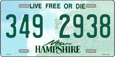 NH license plate 3492938
