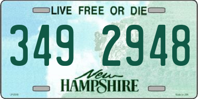 NH license plate 3492948