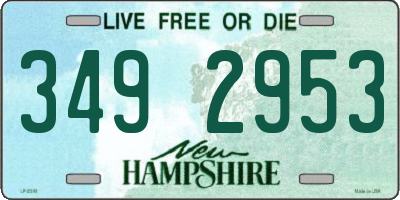 NH license plate 3492953