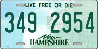 NH license plate 3492954