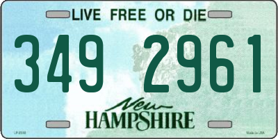 NH license plate 3492961