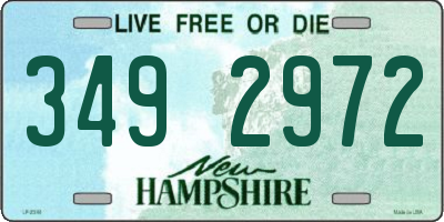 NH license plate 3492972