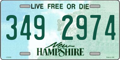 NH license plate 3492974