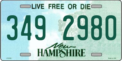 NH license plate 3492980