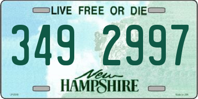 NH license plate 3492997