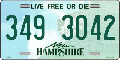 NH license plate 3493042