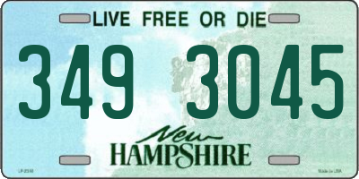 NH license plate 3493045