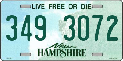 NH license plate 3493072
