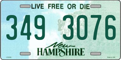 NH license plate 3493076