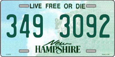 NH license plate 3493092