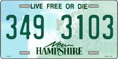 NH license plate 3493103