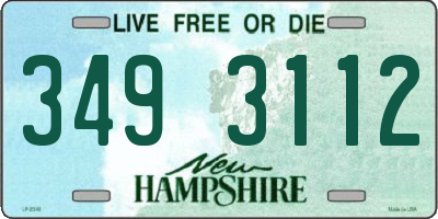 NH license plate 3493112