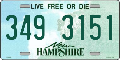 NH license plate 3493151