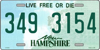 NH license plate 3493154