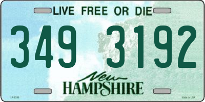 NH license plate 3493192