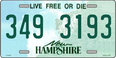 NH license plate 3493193