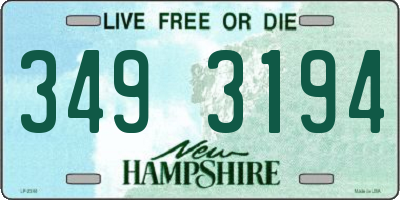 NH license plate 3493194
