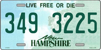 NH license plate 3493225