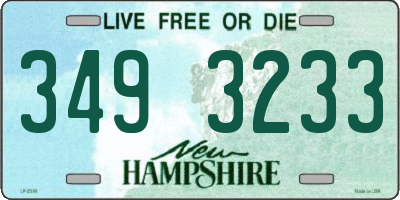 NH license plate 3493233