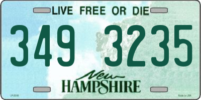NH license plate 3493235