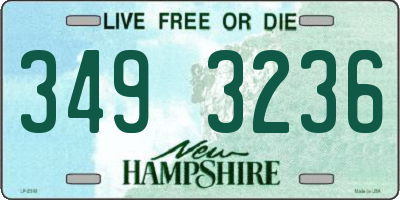 NH license plate 3493236