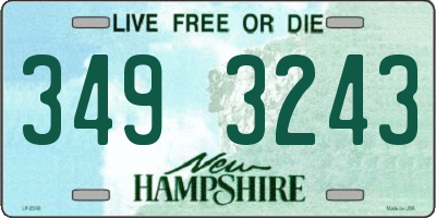 NH license plate 3493243