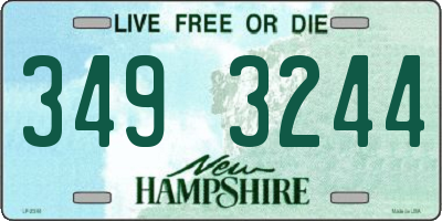 NH license plate 3493244