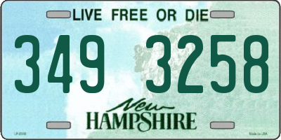 NH license plate 3493258